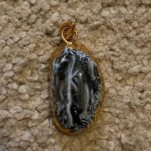 Blue & Gold Necklace pendant